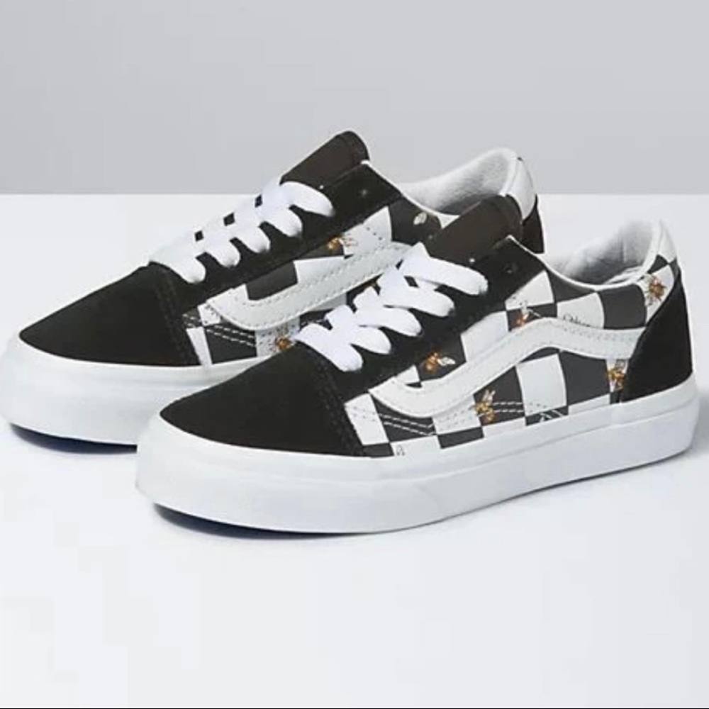 VANS Bee Check Old Skool Kids | Black/True White